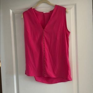 Tahari Maura Sleeveless  Blouse Fuscia NWT size S